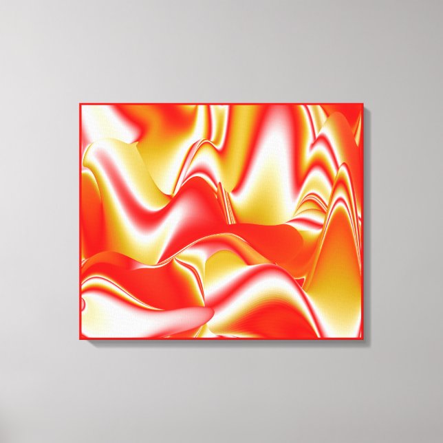 Kärlek och guld Abstrakt 3D Rainbowart Canvastryck (Framsida)