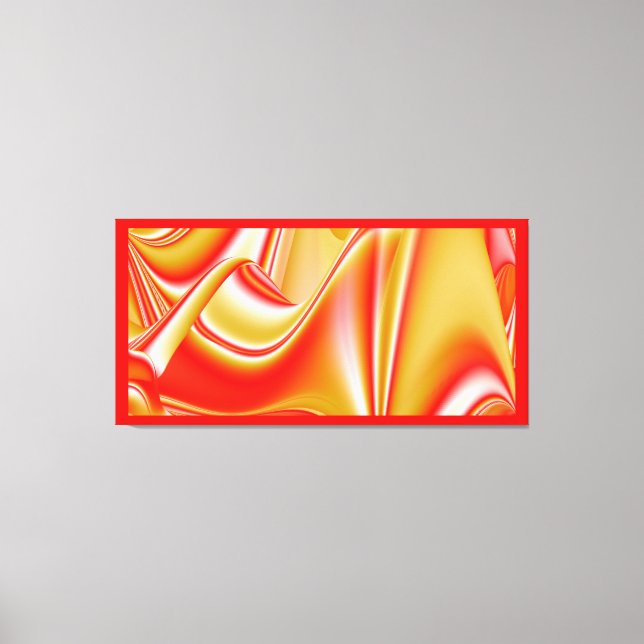 Kärlek och Guld Abstrakt 3D Rainbowart Canvastryck (Framsida)