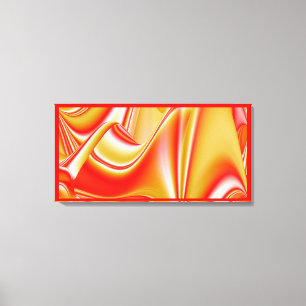 Kärlek och guld Abstrakt 3D Rainbowart Canvastryck