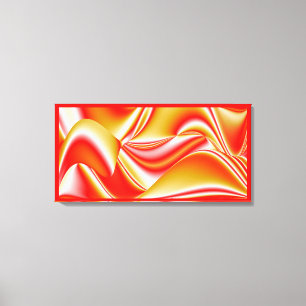 Kärlek och guld Abstrakt 3D Rainbowart Canvastryck