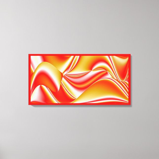 Kärlek och guld Abstrakt 3D Rainbowart Canvastryck (Framsida)