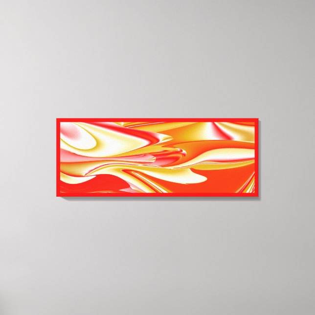 Kärlek och Guld Abstrakt 3D Rainbowart Canvastryck (Framsida)