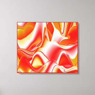 Kärlek och guld Abstrakt 3D Rainbowart Canvastryck