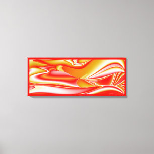 Kärlek och Guld Abstrakt 3D Rainbowart Canvastryck