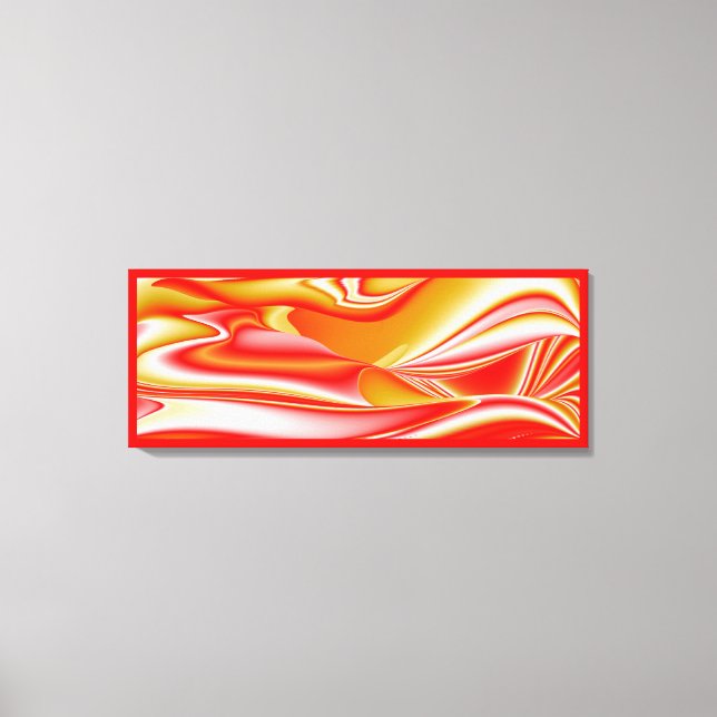Kärlek och Guld Abstrakt 3D Rainbowart Canvastryck (Framsida)