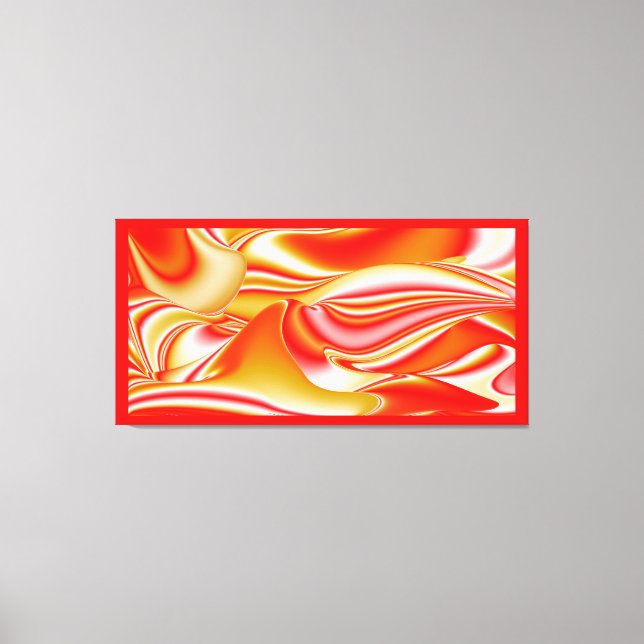 Kärlek och Guld Abstrakt 3D Rainbowart Canvastryck (Framsida)