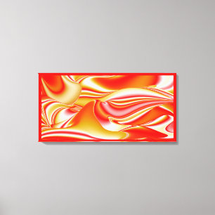 Kärlek och guld Abstrakt 3D Rainbowart Canvastryck