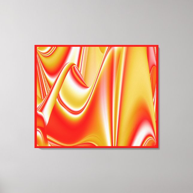 Kärlek och Guld Abstrakt 3D Rainbowart Canvastryck (Framsida)