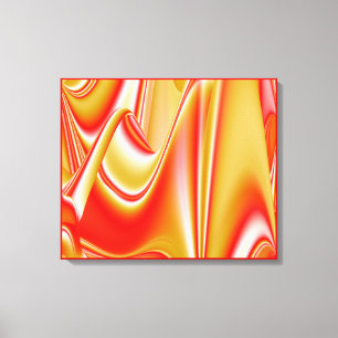 Kärlek och guld Abstrakt 3D Rainbowart Canvastryck