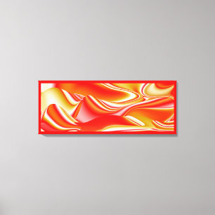 Kärlek och Guld Abstrakt 3D Rainbowart Canvastryck