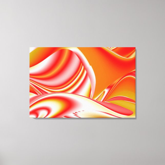 Kärlek och Guld Abstrakt 3D Rainbowart Canvastryck (Framsida)