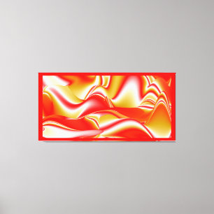 Kärlek och Guld Abstrakt 3D Rainbowart Canvastryck