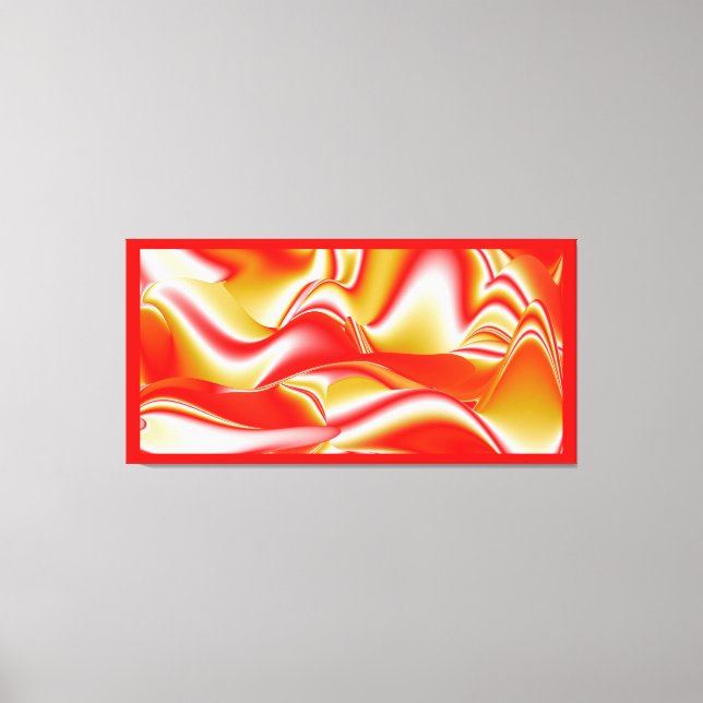 Kärlek och Guld Abstrakt 3D Rainbowart Canvastryck (Framsida)