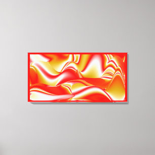 Kärlek och guld Abstrakt 3D Rainbowart Canvastryck