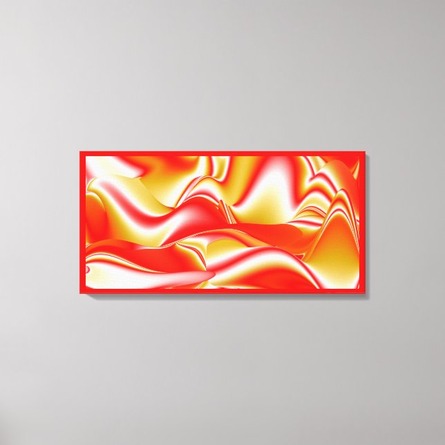 Kärlek och guld Abstrakt 3D Rainbowart Canvastryck (Framsida)