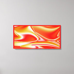 Kärlek och guld Abstrakt 3D Rainbowart Canvastryck