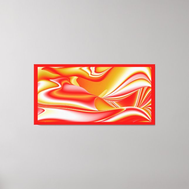 Kärlek och Guld Abstrakt 3D Rainbowart Canvastryck (Framsida)