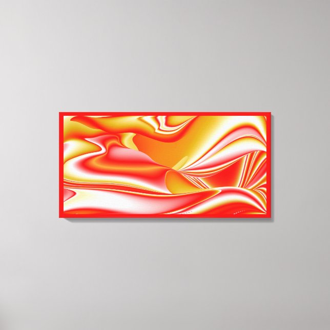 Kärlek och guld Abstrakt 3D Rainbowart Canvastryck (Framsida)