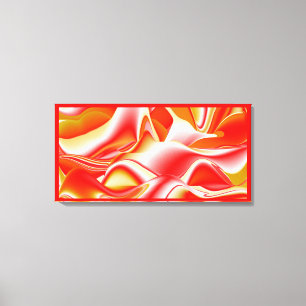 Kärlek och guld Abstrakt 3D Rainbowart Canvastryck