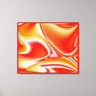 Kärlek och Guld Abstrakt 3D Rainbowart Canvastryck