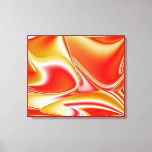 Kärlek och guld Abstrakt 3D Rainbowart Canvastryck