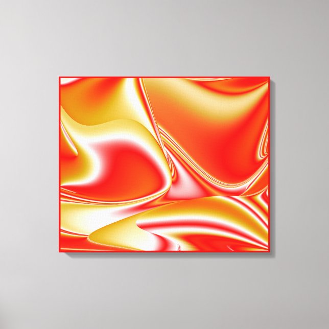 Kärlek och guld Abstrakt 3D Rainbowart Canvastryck (Framsida)