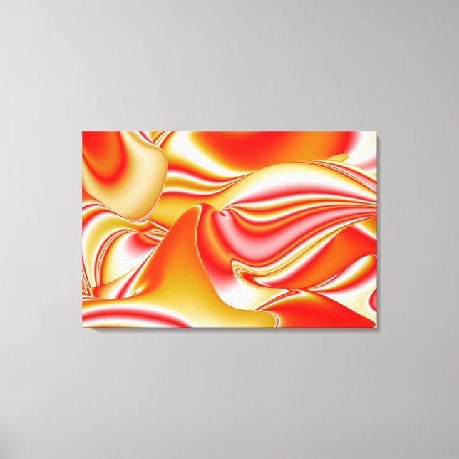 Kärlek och Guld Abstrakt 3D Rainbowart Canvastryck (Framsida)