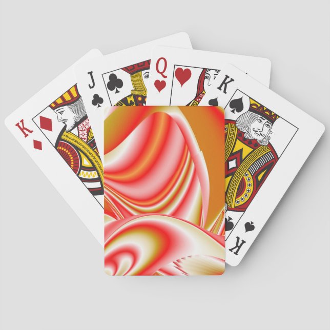 Kärlek och Guld Abstrakt 3D Rainbowart Casinokort (Baksidan)