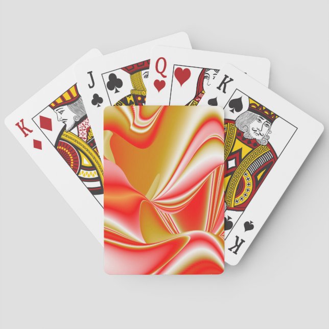 Kärlek och Guld Abstrakt 3D Rainbowart Casinokort (Baksidan)