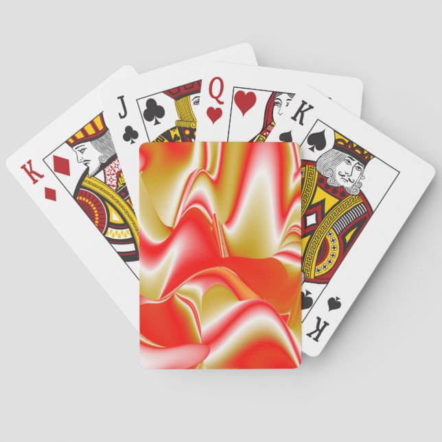 Kärlek och Guld Abstrakt 3D Rainbowart Casinokort (Baksidan)