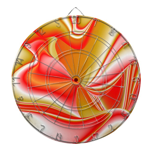 Kärlek och Guld Abstrakt 3D Rainbowart Darttavla (Framsidan)