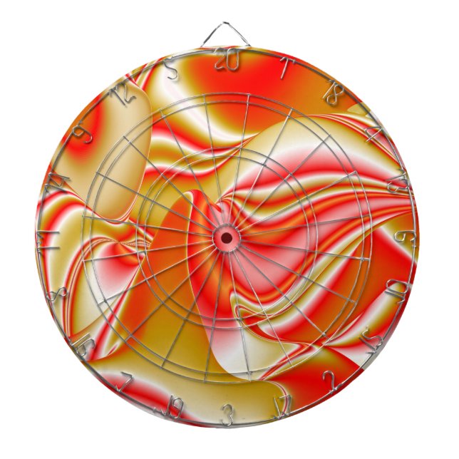 Kärlek och Guld Abstrakt 3D Rainbowart Darttavla (Framsidan)