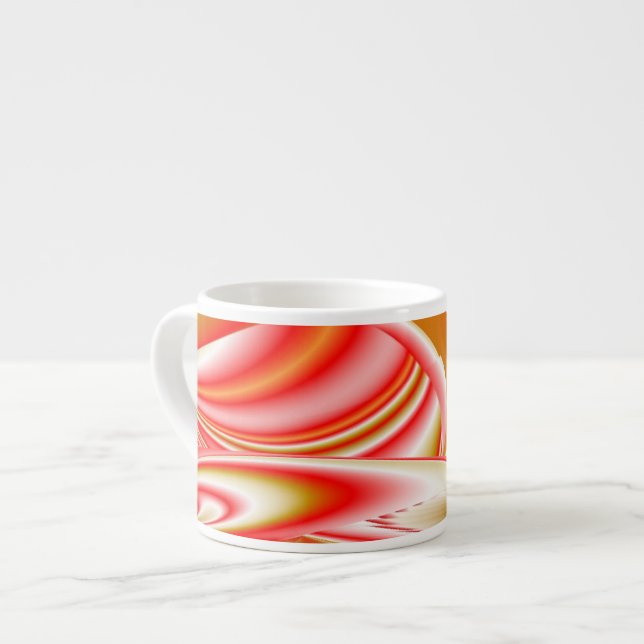 Kärlek och Guld Abstrakt 3D Rainbowart Espressomugg (Framsida vänster)