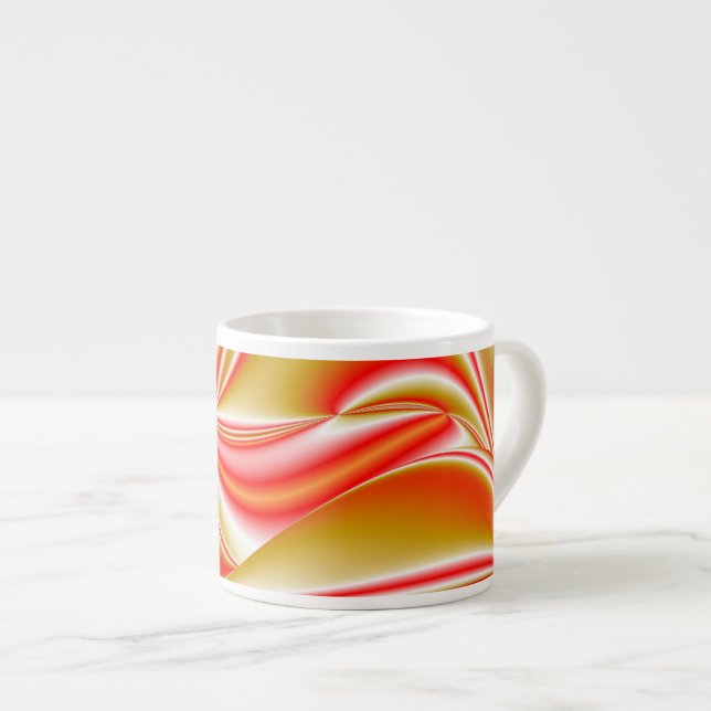Kärlek och Guld Abstrakt 3D Rainbowart Espressomugg (Framsida höger)