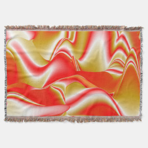 Kärlek och Guld Abstrakt 3D Rainbowart Filt
