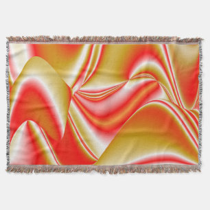 Kärlek och Guld Abstrakt 3D Rainbowart Filt