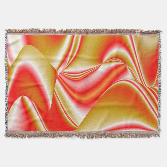 Kärlek och Guld Abstrakt 3D Rainbowart Filt (Framsidan)