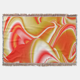 Kärlek och Guld Abstrakt 3D Rainbowart Filt
