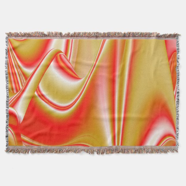 Kärlek och Guld Abstrakt 3D Rainbowart Filt (Framsidan)