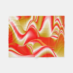 Kärlek och Guld Abstrakt 3D Rainbowart Fleecefilt