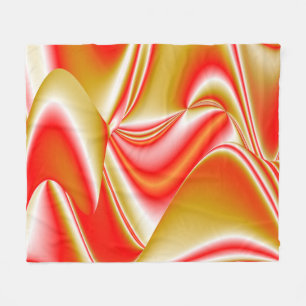 Kärlek och Guld Abstrakt 3D Rainbowart Fleecefilt