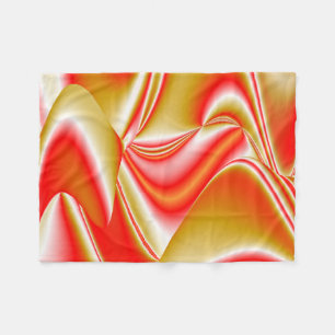 Kärlek och Guld Abstrakt 3D Rainbowart Fleecefilt