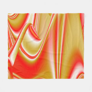 Kärlek och Guld Abstrakt 3D Rainbowart Fleecefilt