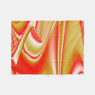 Kärlek och Guld Abstrakt 3D Rainbowart Fleecefilt