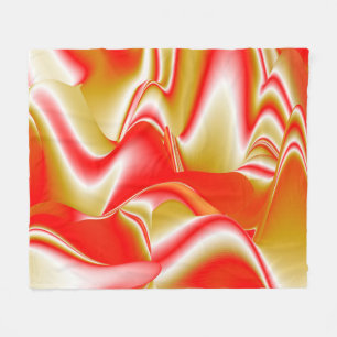 Kärlek och Guld Abstrakt 3D Rainbowart Fleecefilt