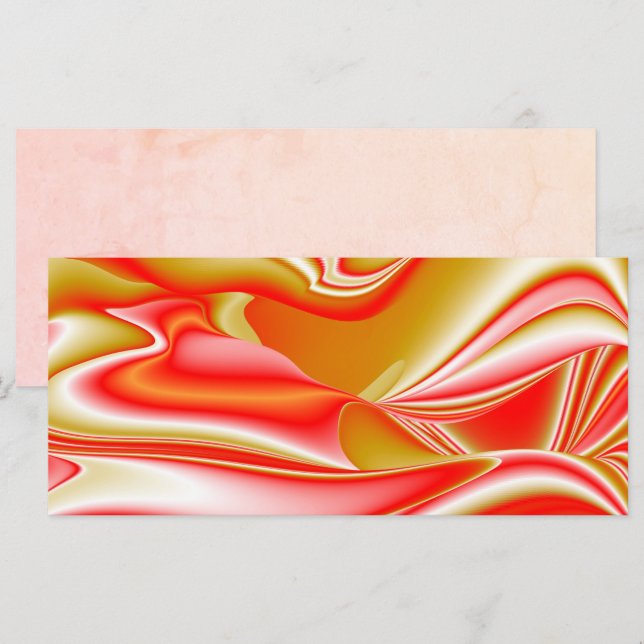Kärlek och Guld Abstrakt 3D Rainbowart Kort (Fram/baksida)