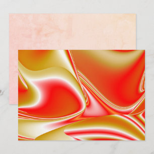 Kärlek och Guld Abstrakt 3D Rainbowart Kort