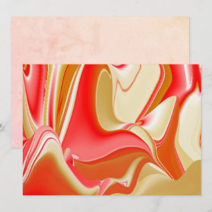 Kärlek och Guld Abstrakt 3D Rainbowart Kort