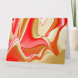 Kärlek och Guld Abstrakt 3D Rainbowart Kort