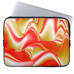 Kärlek och Guld Abstrakt 3D Rainbowart Laptop Fodral